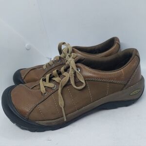 Keen Presidio 1011401 Ligh Brown Tan Lace Up Shoes Nubuck Women's Size 8